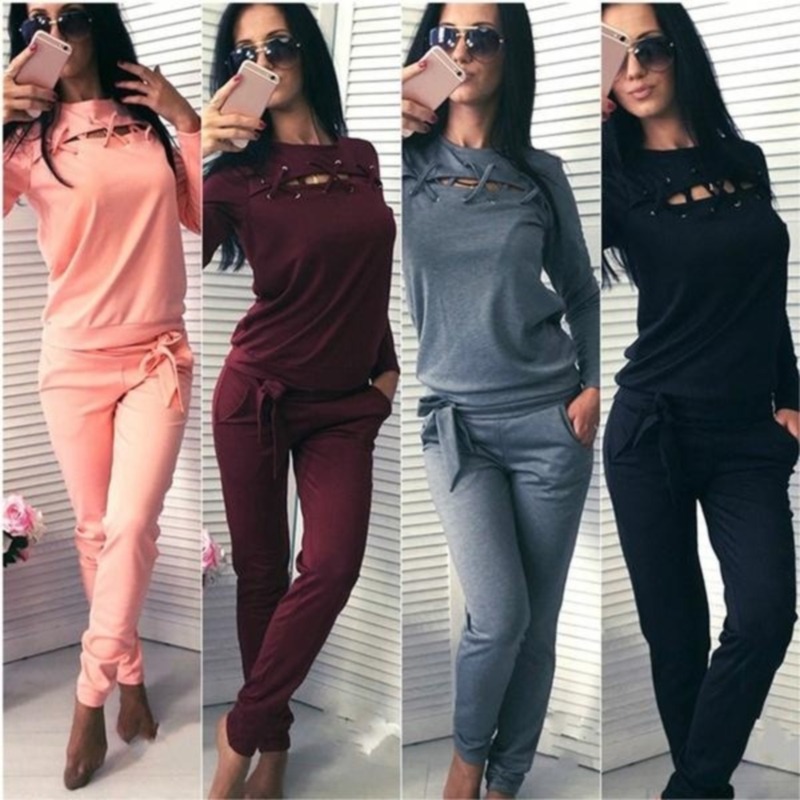 Women Spring Autumn Casual Solid Fitness Set Long Sleeve Hoody Long Pants Women Tracksuit Sportswear, Wine red 
Women Spring Autumn Casual Solid Fitness Set Long Sleeve Hoody Long Pants Women Tracksuit Sportswear, Wine red