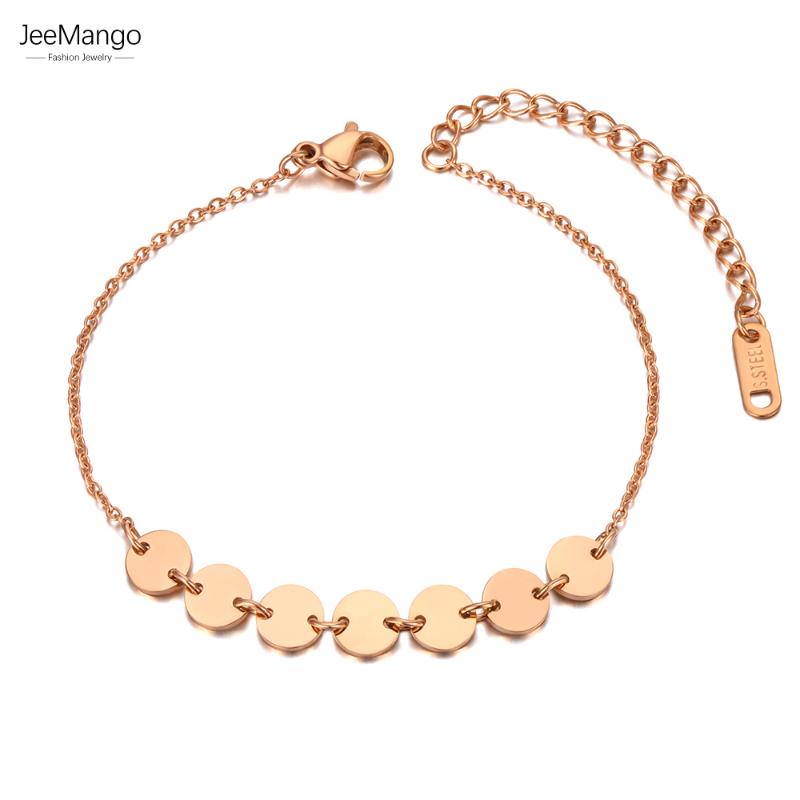 Charm Bracelets JeeMango Stainless Steel Small Disc Beach For Women Girls Bohemia Link Chain Party Bracelet Jewelry JB21140, Golden;silver
Charm Bracelets JeeMango Stainless Steel Small Disc Beach For Women Girls Bohemia Link Chain Party Bracelet Jewelry JB21140, Golden;silver