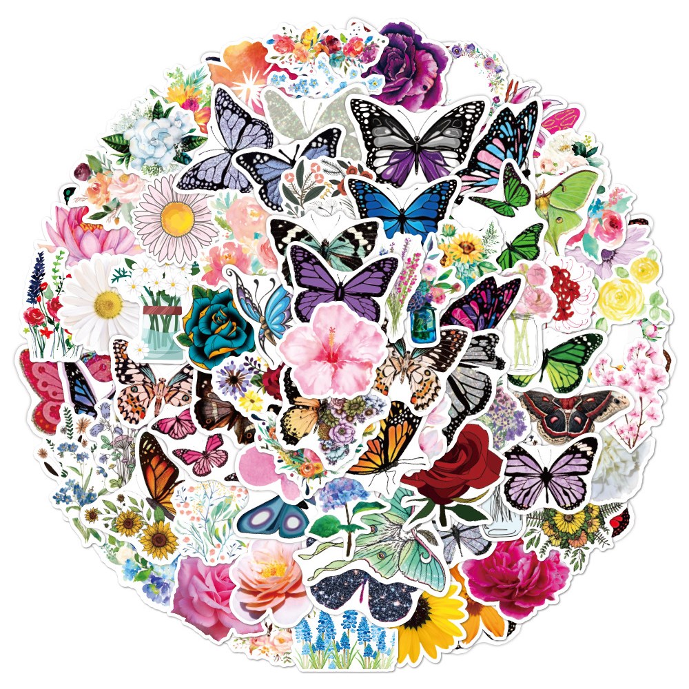 100Pcs Flowers Butterfly Stickers For Skateboard Laptop Luggage Bicycle Guitar Helmet Water Bottle Decals Kids Gifts, 1 lot =100pcs stickers
100Pcs Flowers Butterfly Stickers For Skateboard Laptop Luggage Bicycle Guitar Helmet Water Bottle Decals Kids Gifts, 1 lot =100pcs stickers