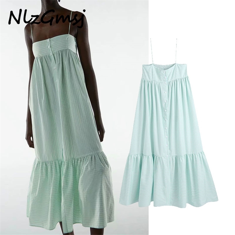 Dres Long Summer Loose Midi Woman Sleeveless Button Backless Holiday Casual es 05 210628, As picture 
Dres Long Summer Loose Midi Woman Sleeveless Button Backless Holiday Casual es 05 210628, As picture