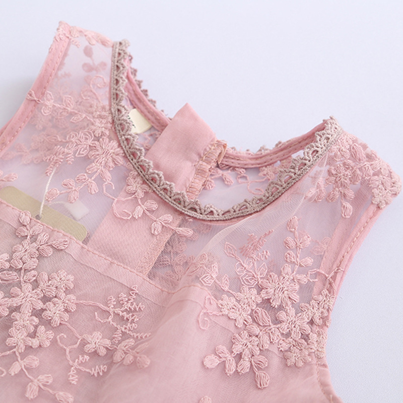 2-7Years Girls Dress Vestido Summer Lace Children Clothing Princess Kids es For Causal Wear Unicorn Robe Fille 210521