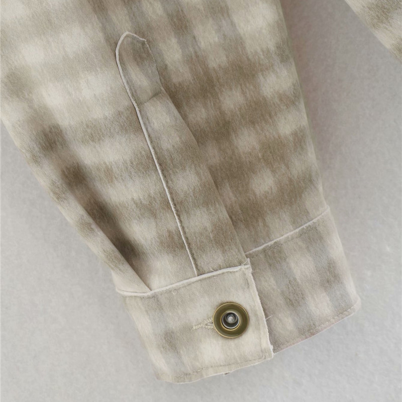 Evfer Women Stylish Plaid Oversize Long Jackets Outwear Ladies Fashion Single Breasted Khaki Loose Shirt Jacket Chic Girl Coats 210421