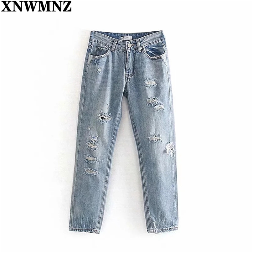 Women Chic Fashion Ripped Hole Side Pockets Jeans Vintage High Waist Zipper Fly Denim Female Ankle Trousers Mujer 210520, Blue
Women Chic Fashion Ripped Hole Side Pockets Jeans Vintage High Waist Zipper Fly Denim Female Ankle Trousers Mujer 210520, Blue
