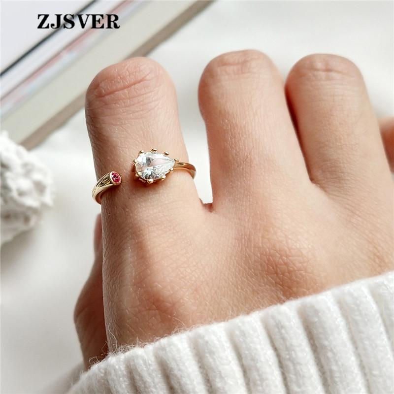 Cluster Rings ZJSVER Korean Jewelry 925 Sterling Silver Ring Golden Classic Simple Drop-shaped Zircon Opening Women For Party Gift, Golden;silver
Cluster Rings ZJSVER Korean Jewelry 925 Sterling Silver Ring Golden Classic Simple Drop-shaped Zircon Opening Women For Party Gift, Golden;silver