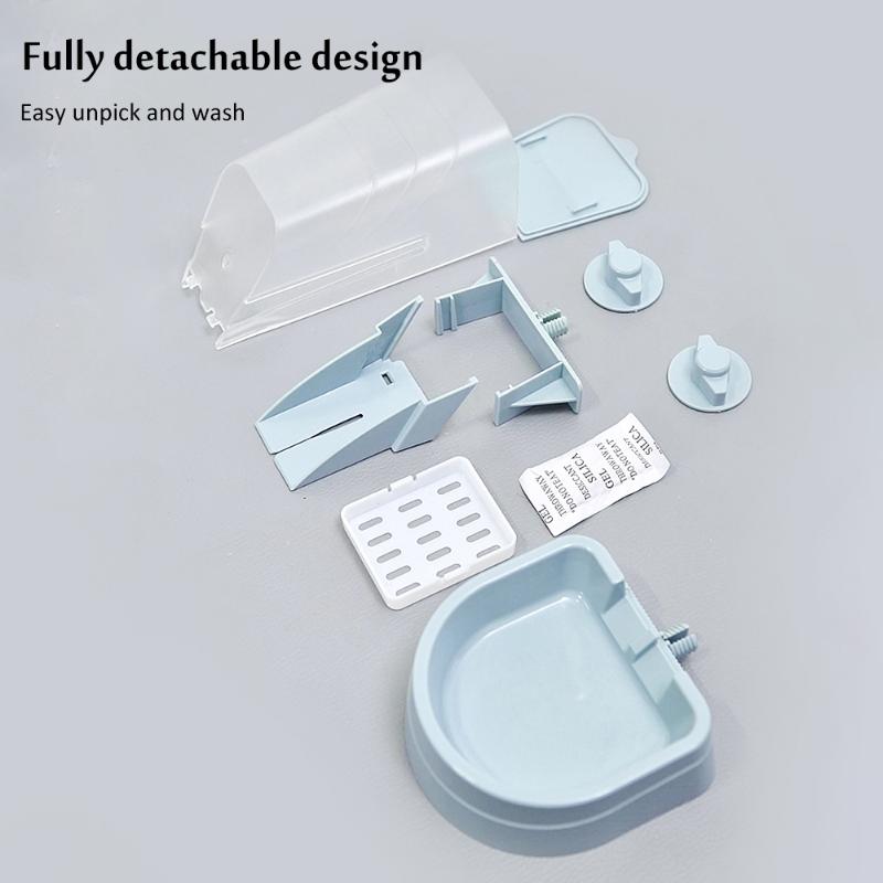 Pet Hanging Food Dispenser Multipurpose Dog Cats Parrots Birds Foodstuff Feeder Iron Cage Device Adjusted Hangable Bowl 2L