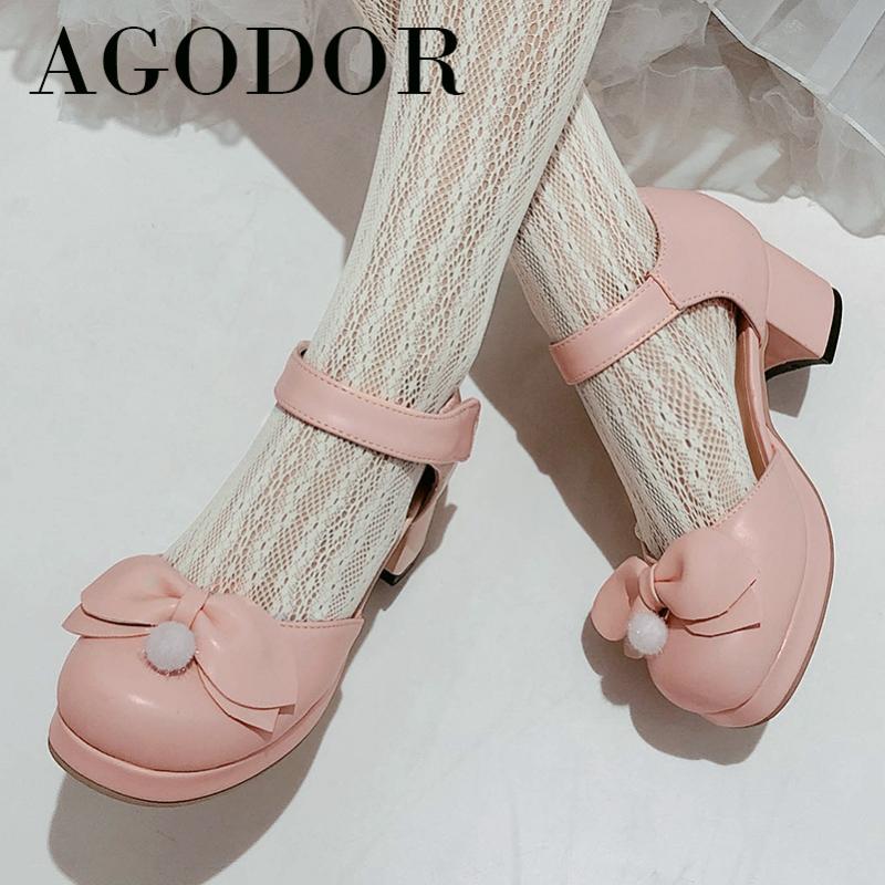 Dress Shoes AGODOR 2021 Spring Lolita Women Two Piece Platform High Heels Bow Thick Heel Pumps Ladies Cosplay Footwear White Size 43, Black
Dress Shoes AGODOR 2021 Spring Lolita Women Two Piece Platform High Heels Bow Thick Heel Pumps Ladies Cosplay Footwear White Size 43, Black