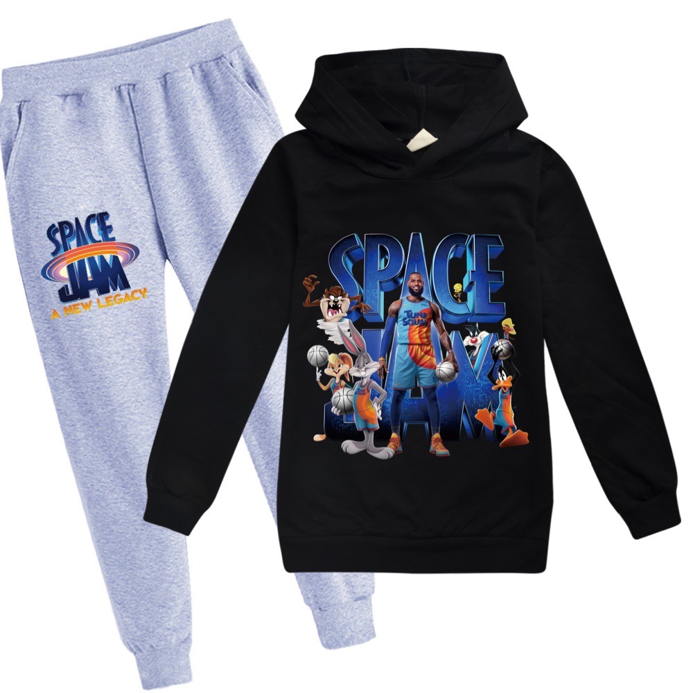 2021 Space Jam 2 Cotton Child Tracksuit Autumn Cosplay Costume Sets Children Boys Girls Clothes Kids Hooded T-shirt+pants Suits, Black;red
2021 Space Jam 2 Cotton Child Tracksuit Autumn Cosplay Costume Sets Children Boys Girls Clothes Kids Hooded T-shirt+pants Suits, Black;red