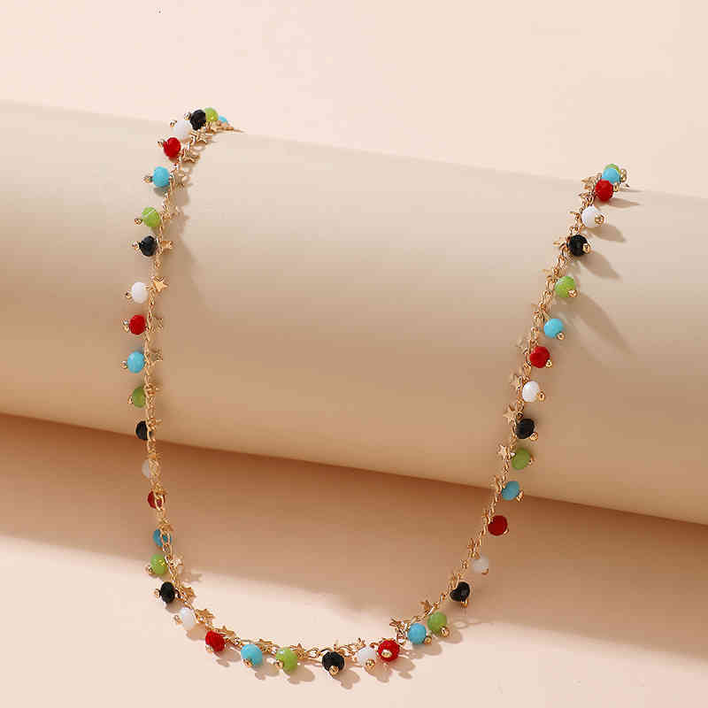 Tocona Colorful Bead Choker Necklace for Women Charming Gold Color Star Clavicle Chain Handmade Jewelry Accessories 15667, Silver
Tocona Colorful Bead Choker Necklace for Women Charming Gold Color Star Clavicle Chain Handmade Jewelry Accessories 15667, Silver