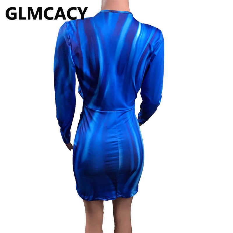 Women Long Sleeve Plunge V-neck Ruched Bodycon Dress Sexy & Club Night Out Dresses 210702
