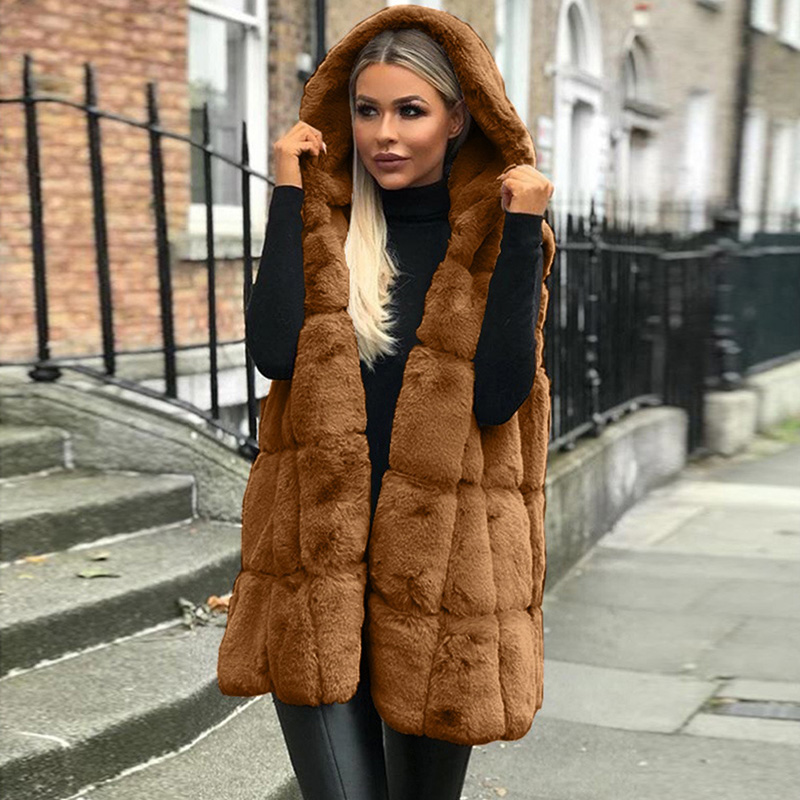 Winter Coat Women Fashion Hooded Fur Open Stitch Jacket Autumn Winter Vest Jacket Streetwear, Black;white
Winter Coat Women Fashion Hooded Fur Open Stitch Jacket Autumn Winter Vest Jacket Streetwear, Black;white