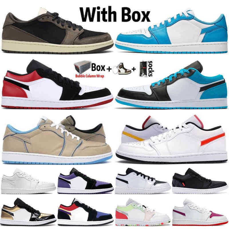 2021 Arrival Low OG Jumpman 1 1s Women Mens Basketball Shoes Designer Travis Scotts UNC Paris Black Toe Chicago Trainers Sports Sneakers
2021 Arrival Low OG Jumpman 1 1s Women Mens Basketball Shoes Designer Travis Scotts UNC Paris Black Toe Chicago Trainers Sports Sneakers
