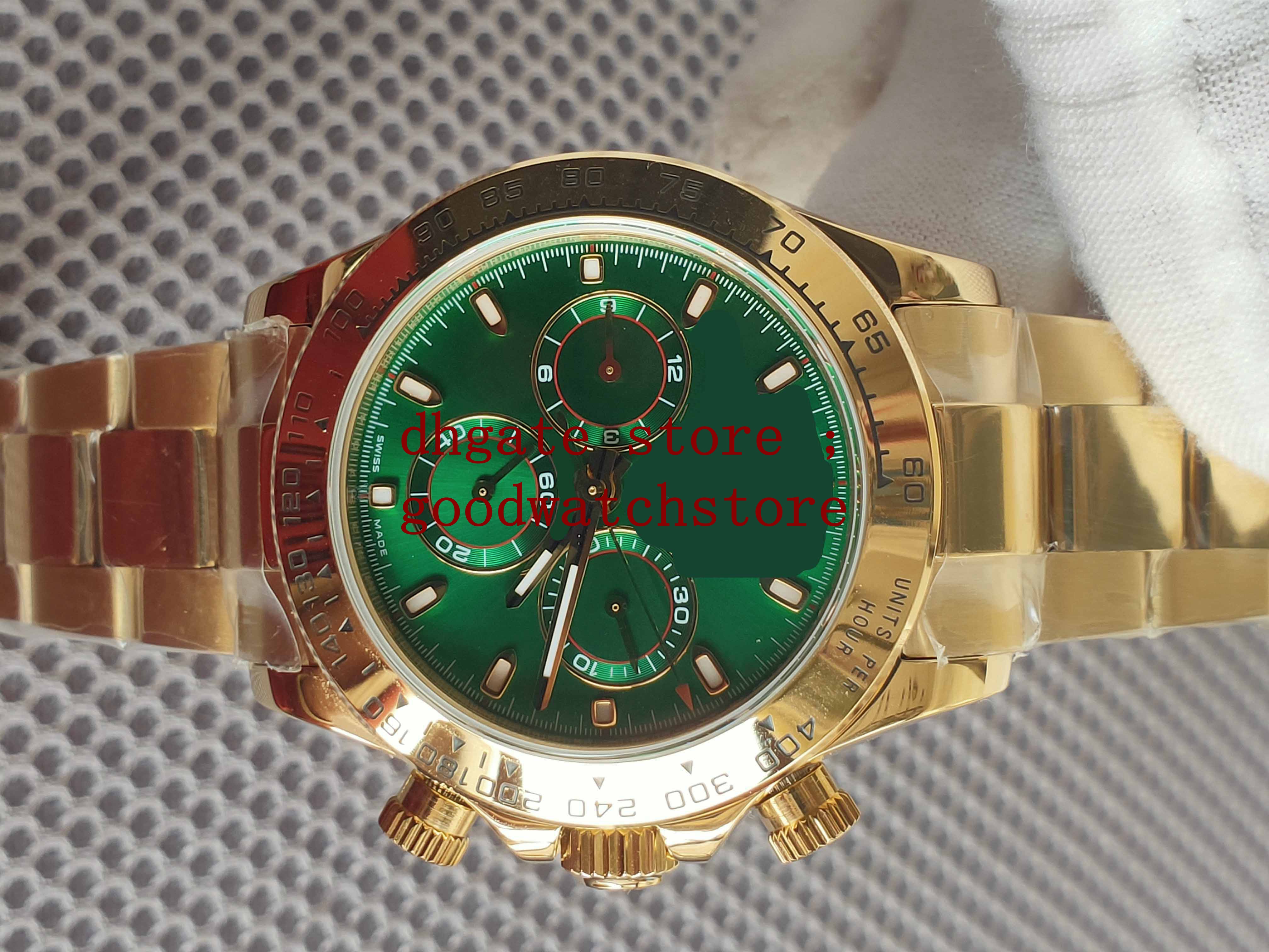Original box 116508 Sell luxury Mens Wristwatches mechanical Classic 40mm Cosmograph ETA 7750 automatic Movement Chronograph Green dial numerals Watches
Original box 116508 Sell luxury Mens Wristwatches mechanical Classic 40mm Cosmograph ETA 7750 automatic Movement Chronograph Green dial numerals Watches