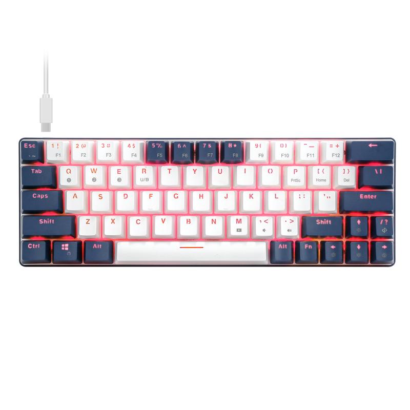 Keyboards HUO JI CQ63 Wired/wireless Bluetooth 4.0 RGB Backlit Blue Switch Mechanical Keyboard 63 Keys Suitable For Windows Computer, Mac
Keyboards HUO JI CQ63 Wired/wireless Bluetooth 4.0 RGB Backlit Blue Switch Mechanical Keyboard 63 Keys Suitable For Windows Computer, Mac