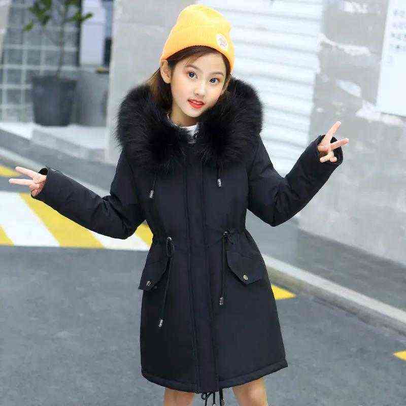 Winter Jacket for Girl clothes Russian Children parka Snowsuit Plus Velvet Warm Hooded Outerwear Coat Kids Teenage clothing 211027