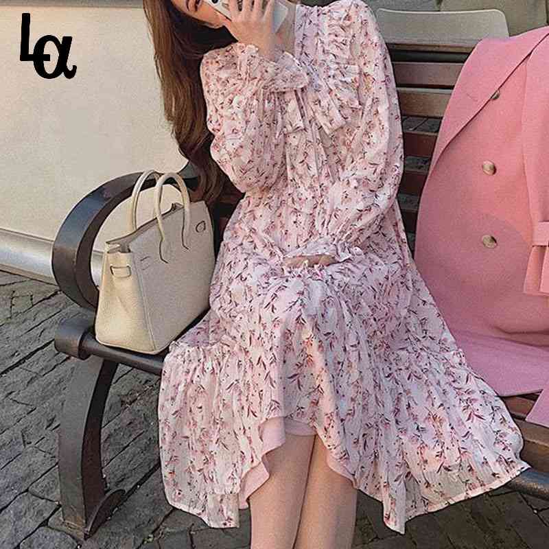 Sweet Floral Dress Women Beach V-neck Bow Evening Party Female Office Lady Korean Summer 210519, Pink
Sweet Floral Dress Women Beach V-neck Bow Evening Party Female Office Lady Korean Summer 210519, Pink