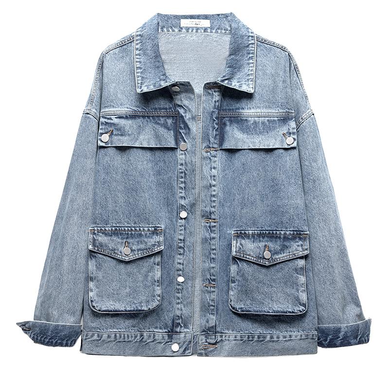 Fashion Jeans Cotton 2021 Jackets Men's Loose Outsidewear Spring Autumn Korean Coats Vintage Streetwear Denim Casual Tops