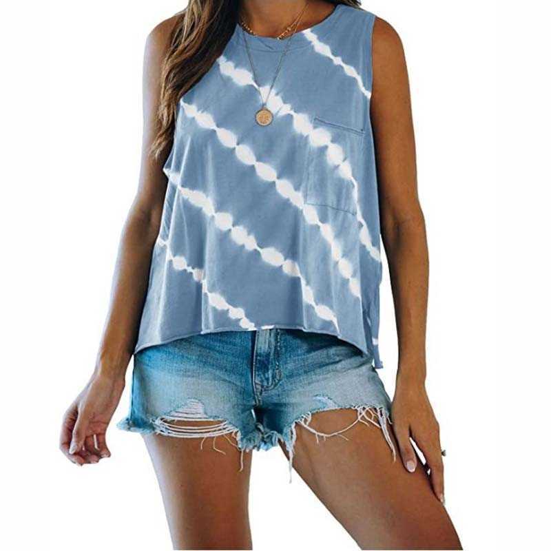 Summer Print Sleeveless T Shirt Women O-neck Plus Size Fashions Off Shoulder Ladies Tops Streetwear Casual Tee Shirt Femme 210608, Blue
Summer Print Sleeveless T Shirt Women O-neck Plus Size Fashions Off Shoulder Ladies Tops Streetwear Casual Tee Shirt Femme 210608, Blue