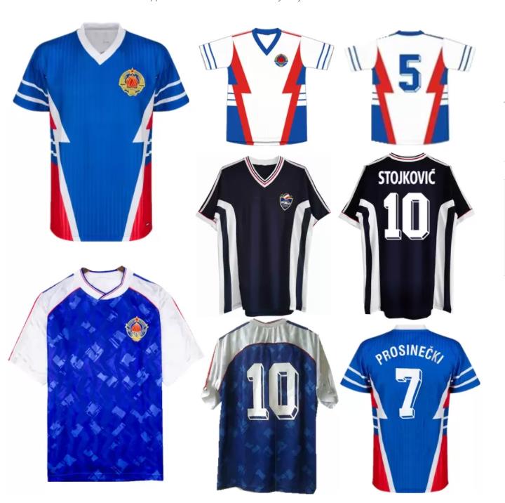 1990 Yugoslavia retro soccer jersey 1991 1998 Jugoslavija Mijatovic Pancev Mihajlovic Stankovic Jugovic Stojkovic SAVICEVIC classic vintage football shirt, 1990 home jersey
1990 Yugoslavia retro soccer jersey 1991 1998 Jugoslavija Mijatovic Pancev Mihajlovic Stankovic Jugovic Stojkovic SAVICEVIC classic vintage football shirt, 1990 home jersey