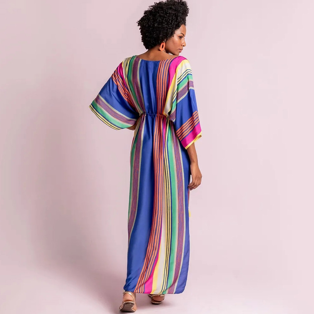 Beach Dress Kaftan Pareo Sarongs Sexy Cover-Up Bikini Swimwear Tunic Swimsuit Bathing Suit Cover Ups Robe De Plage #Q1033 210420