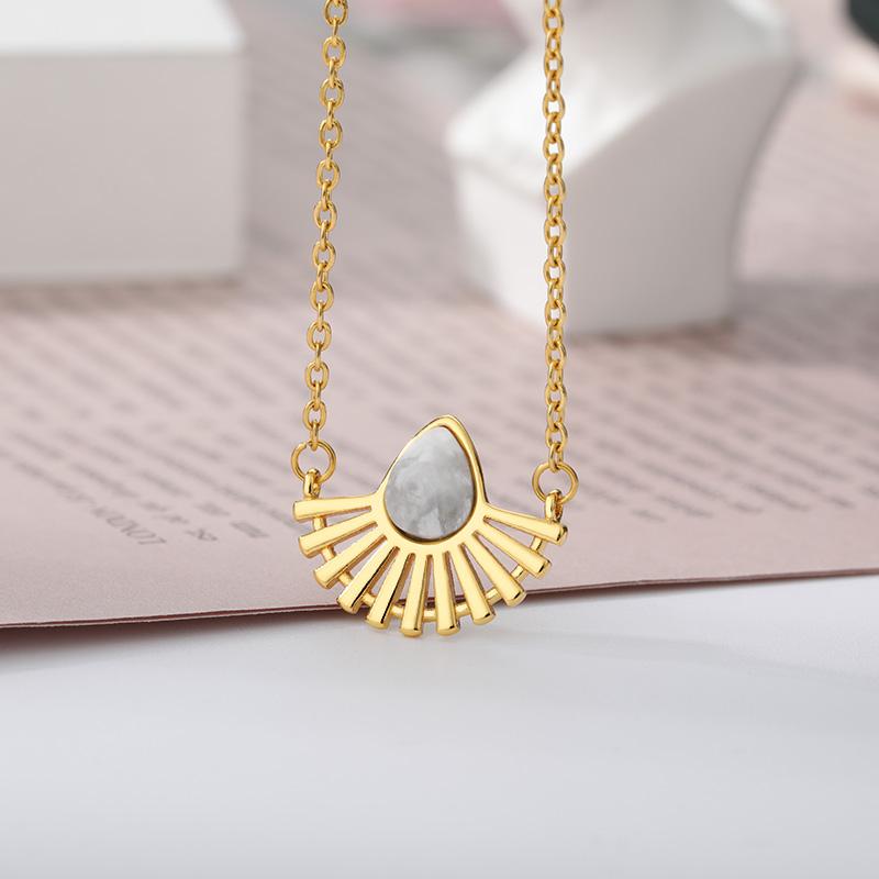Pendant Necklaces ICFTZWE Natural Stone Teardrop For Women Fan Shape Swing Dainty Stainless Steel Gold Chain Choker Jewelry Gift
Pendant Necklaces ICFTZWE Natural Stone Teardrop For Women Fan Shape Swing Dainty Stainless Steel Gold Chain Choker Jewelry Gift
