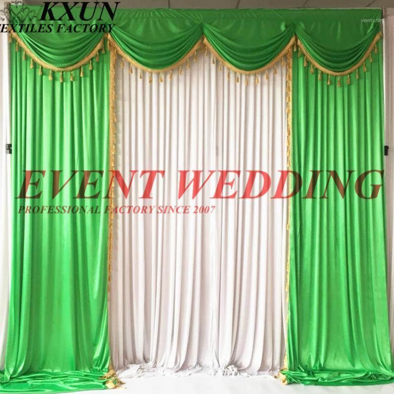 Party Decoration 2.4M 3M 6M Long White & Green Ice Silk Backdrop Curtain With Swag Drapery For Wedding
Party Decoration 2.4M 3M 6M Long White & Green Ice Silk Backdrop Curtain With Swag Drapery For Wedding