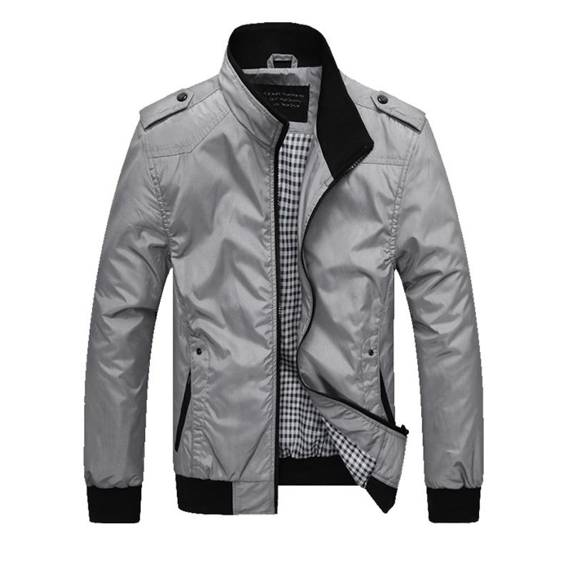 Men's Jackets 2021 Mens Spring Autumn Casual Coats Solid Color Sportswear Stand Collar Slim Male Bomber 5XL