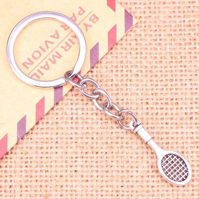 20pcs New Fashion Keychain 29x10mm tennis racket Pendants DIY Men Jewelry Car Key Chain Ring Holder Souvenir For Gift
20pcs New Fashion Keychain 29x10mm tennis racket Pendants DIY Men Jewelry Car Key Chain Ring Holder Souvenir For Gift