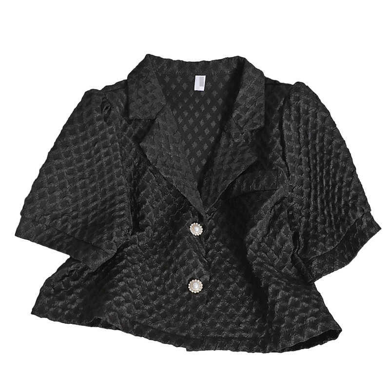 VANOVICH Temperament Summer Fashion Women Shirts Cotton Wild Korean Style Blouses and Tops Short-sleeved Clothing 210615