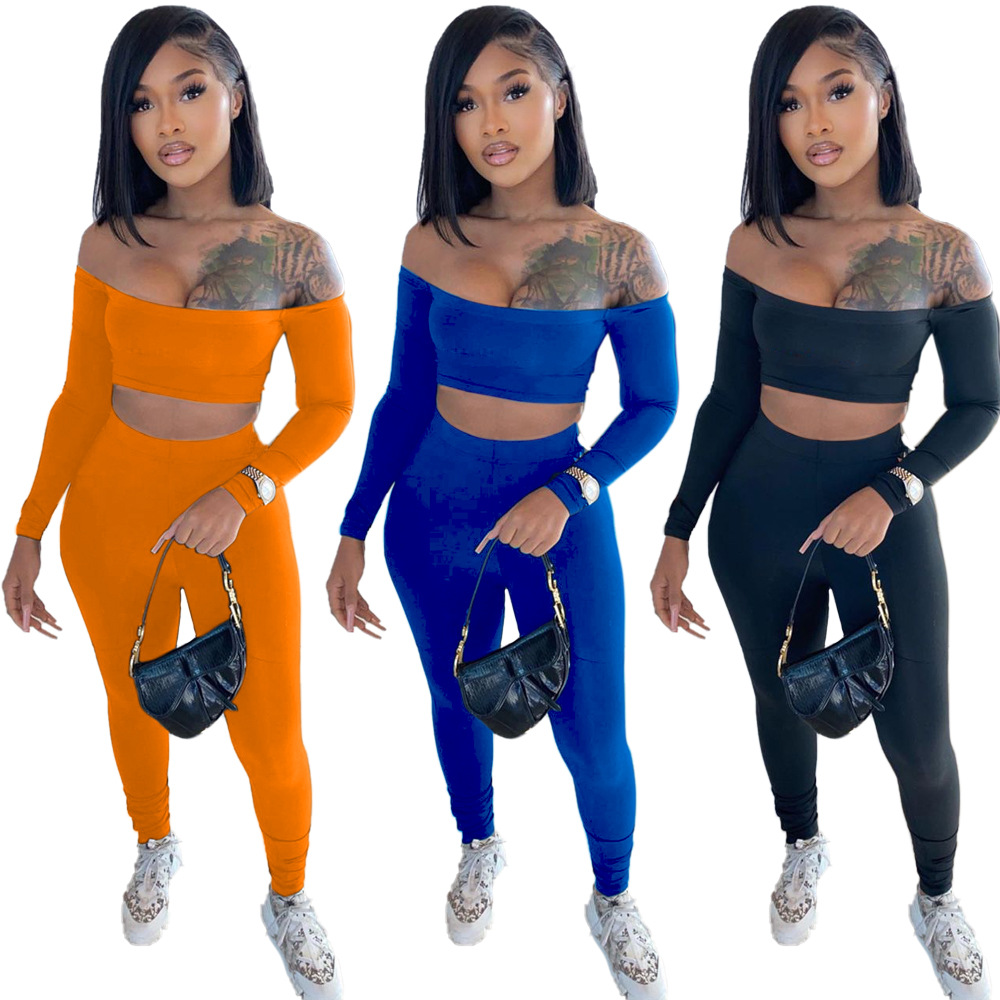 Women's Two Piece Pants Summer Bodycon Soild Streetwear 2 Sets Women Outfits Off Shoulder Long Sleeve Crop Top Suits Matching, White
Women's Two Piece Pants Summer Bodycon Soild Streetwear 2 Sets Women Outfits Off Shoulder Long Sleeve Crop Top Suits Matching, White