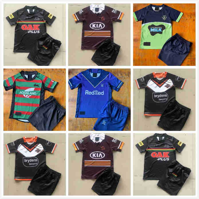 Kids Kit 2021 2022 Rugby jerseys Melbourne Broncos West tiger Rabbit Leopard home away boys jersey child set children suit 21 22 top quality 16-26, Black;gray
Kids Kit 2021 2022 Rugby jerseys Melbourne Broncos West tiger Rabbit Leopard home away boys jersey child set children suit 21 22 top quality 16-26, Black;gray