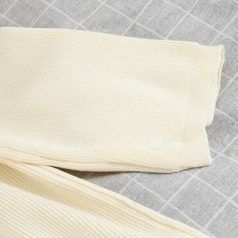 DEAT Autumn Winter Arrivals Solid Color Knitted Long Sleeve V-neck High Waist Fashion Women Buttocks Mini Dress MZ924 210709