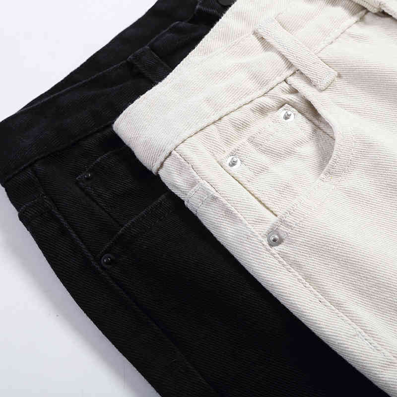 Fashion White Chic High Waist Loose Harem Women Trousers Casual Pants with Button Wide Leg Jeans 11064 210417