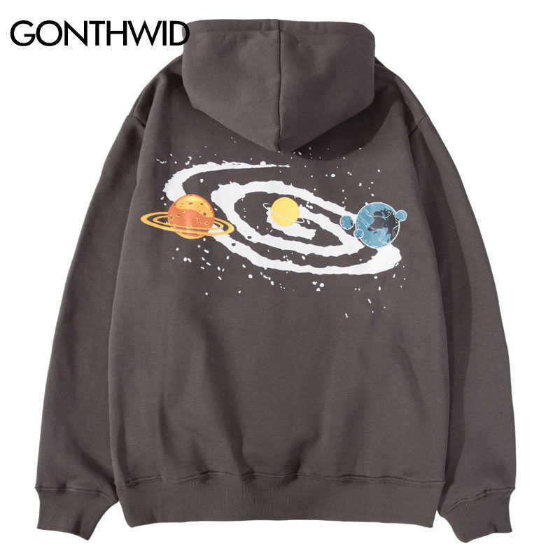GONTHWID Universe Big Bang Print Fleece Pullover Hoodies Sweatshirts Men Casual Hooded Hoodie Hip Hop Streetwear Fashion Tops 210813
