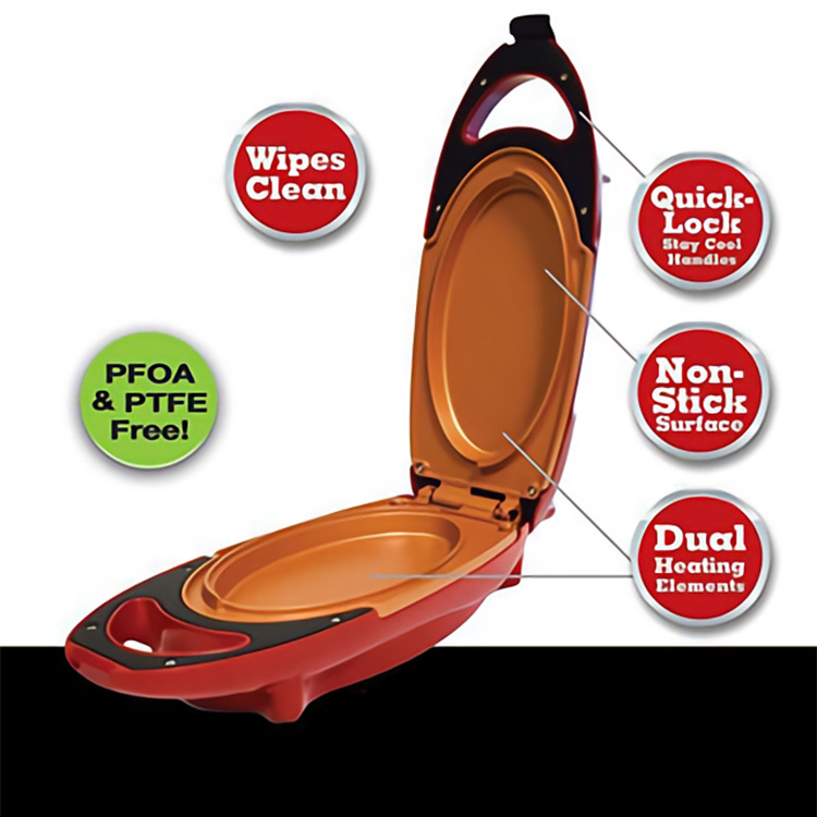 Red Copper Electrical Pizza Pan 5 Minute Cookware Chef Non Stick Copper Cooker Holloware TV Products6138595