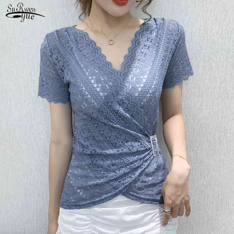 Arrivals Summer Short Sleeve V-neck Women Blouse Shirt 3XL Lace Tops Sexy Hollow Out Plus Size Blusas 13154 210521, Purple
Arrivals Summer Short Sleeve V-neck Women Blouse Shirt 3XL Lace Tops Sexy Hollow Out Plus Size Blusas 13154 210521, Purple