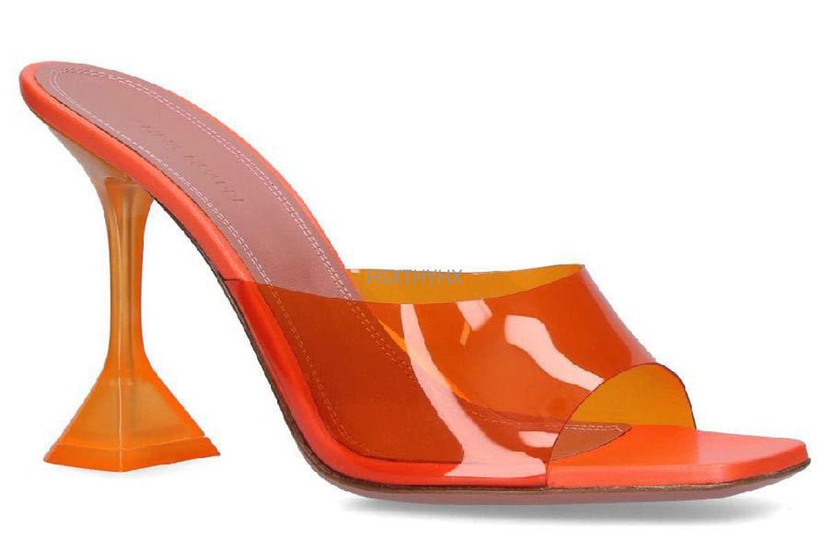 Slippers Color PVC Women Cup Heels Mules Shoes Strange Style Heel Gladiator Sandals Sexy Summer Woman