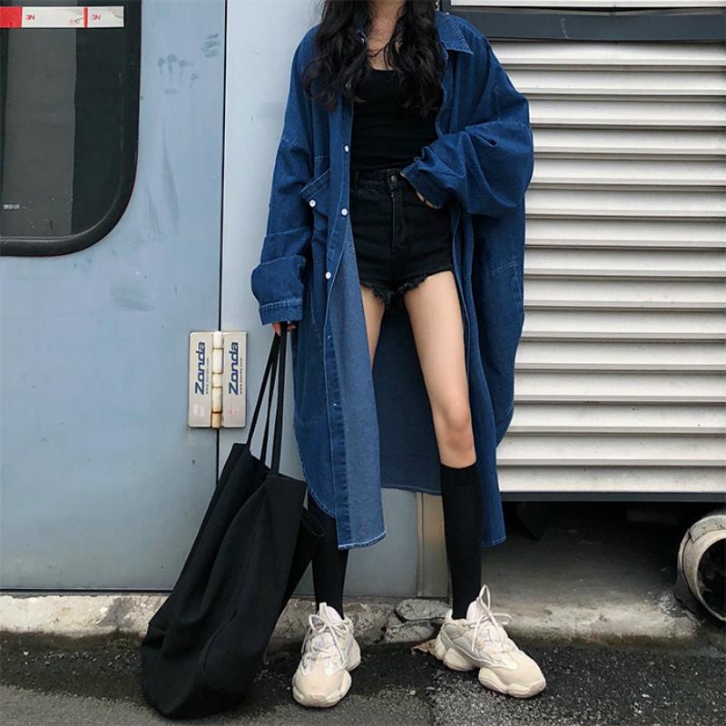 Women's Trench Coats 2021 Women Spring Long Denim Jacket Shirt Coat Oversized Trenchcoat Casual Windbreaker Overcoat, Black
Women's Trench Coats 2021 Women Spring Long Denim Jacket Shirt Coat Oversized Trenchcoat Casual Windbreaker Overcoat, Black
