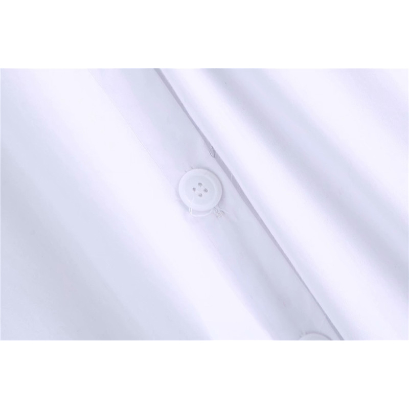 Evfer Women Elegant Big Peter pan Collar Sprint Autumn Long White Dresses Female Casual Sleeve High Waist Loose Dress Chic 210421