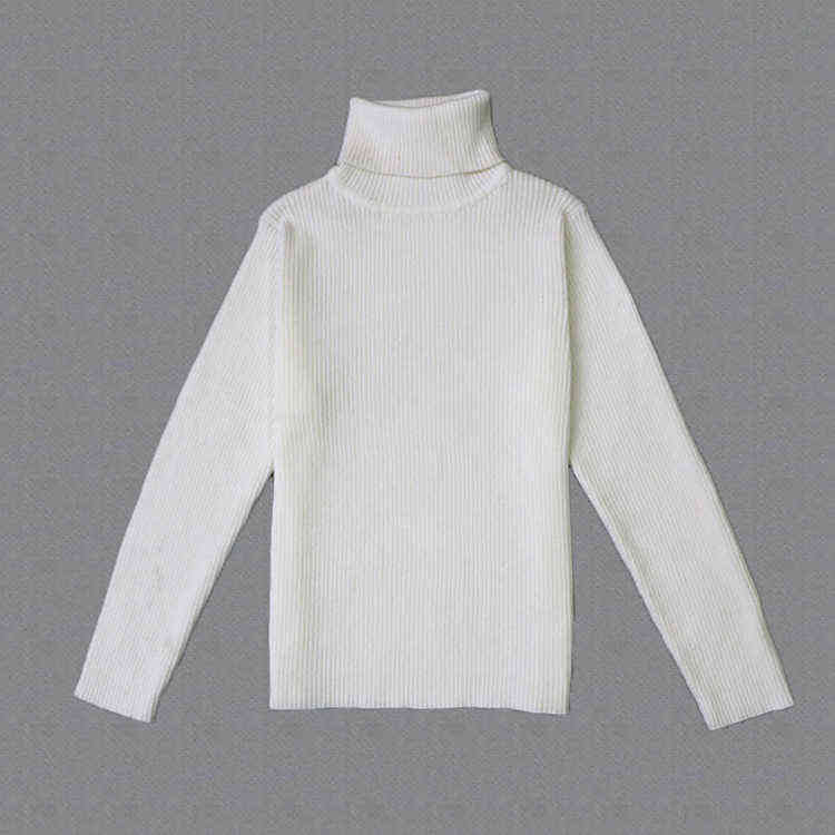 Autumn Baby Boys Girls Turtleneck Sweaters Kids Girl Sweater for Winter Knitted Bottoming Vetement Enfant 211104