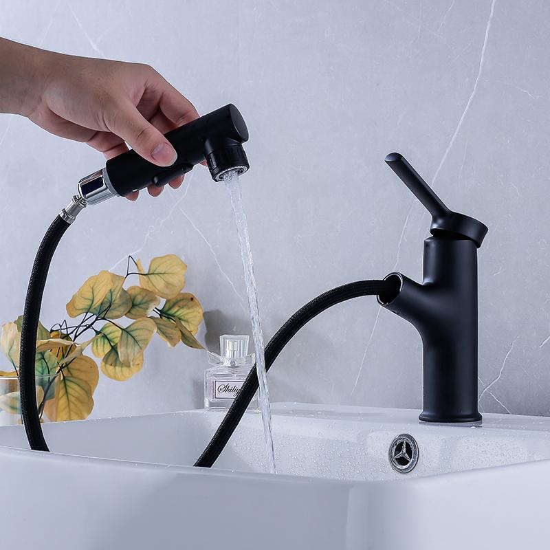 Draw Faucet From The Sink Rinser Spray Gargle Brushing 3 Way Mixer Cold Basin Bathroom Faucets