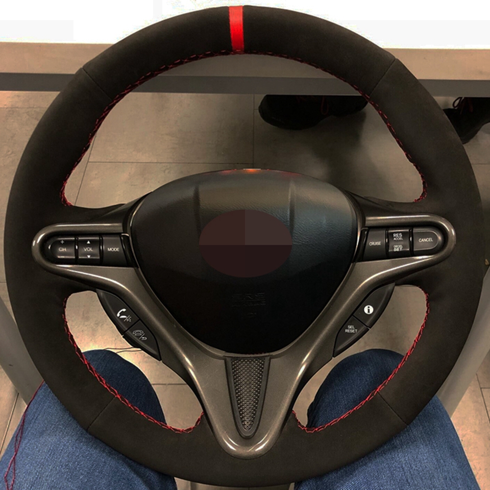 Hand stitched Black Suede Car Steering Wheel Cover For Honda Civic Civic 8 2006-2009 Old Civic 2004-2011 (3-Spoke)
Hand stitched Black Suede Car Steering Wheel Cover For Honda Civic Civic 8 2006-2009 Old Civic 2004-2011 (3-Spoke)