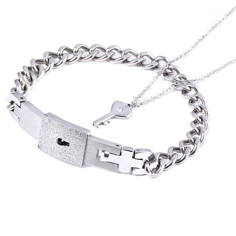 Couple Lovers Jewelry Love Heart Lock Bracelet Stainless Steel Bracelets Bangles Key Pendant Necklace Link, Chain, Black
Couple Lovers Jewelry Love Heart Lock Bracelet Stainless Steel Bracelets Bangles Key Pendant Necklace Link, Chain, Black