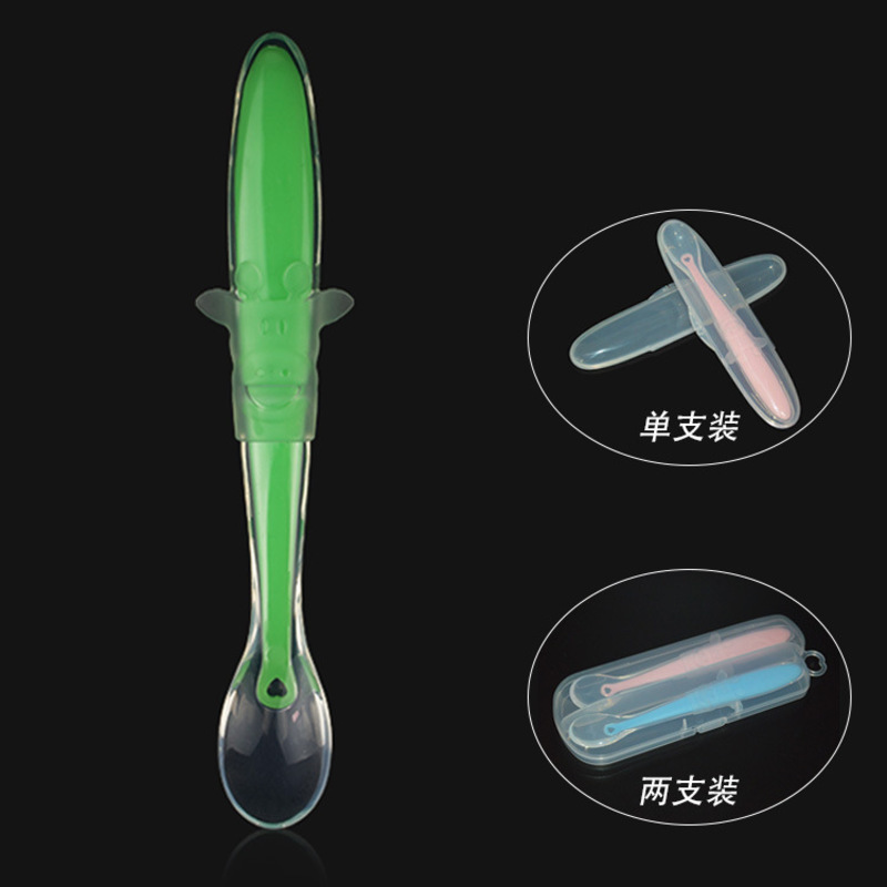 selling baby training silicone rice paste soft spoon set baby food spoon feeding tableware
selling baby training silicone rice paste soft spoon set baby food spoon feeding tableware
