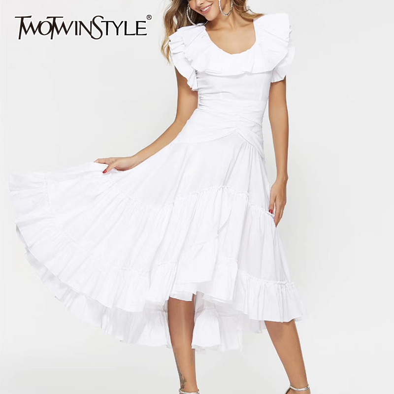 twotwinstyle casual patchwork ruffles women dress o neck butterfly short sleeve high waist ruched dresses female clothes fashion, Black;gray
twotwinstyle casual patchwork ruffles women dress o neck butterfly short sleeve high waist ruched dresses female clothes fashion, Black;gray
