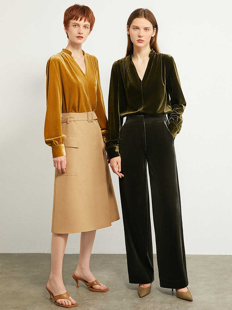 Minimalism Autumn Fashion Aline Women Skirt Solid High Waist Pocket Loose Female 12030307 210527