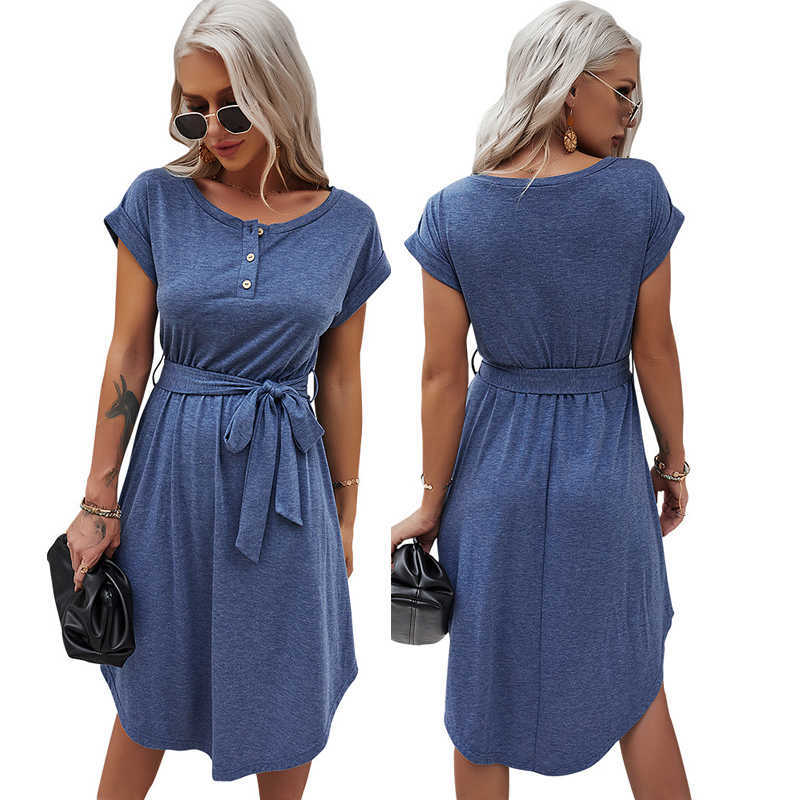 Women' Summer Dress Casual Solid O Neck Button High Waist Lace Up Loose Cotton Female Short Sleeve Irregular Hem es 210526, Red
Women' Summer Dress Casual Solid O Neck Button High Waist Lace Up Loose Cotton Female Short Sleeve Irregular Hem es 210526, Red