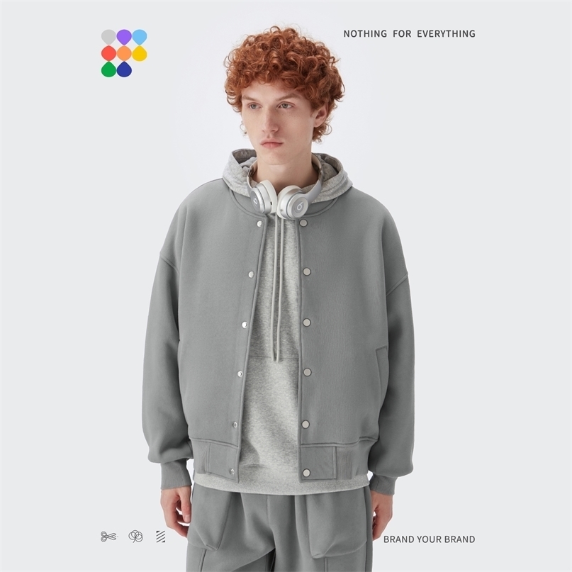 INFLATION Plain Sweatshirt Jacket Men 350gsm Winter Thick Fleece Baseball Unisex Fashion Loose Warm Outwear Coats 211110, Dark grey
INFLATION Plain Sweatshirt Jacket Men 350gsm Winter Thick Fleece Baseball Unisex Fashion Loose Warm Outwear Coats 211110, Dark grey