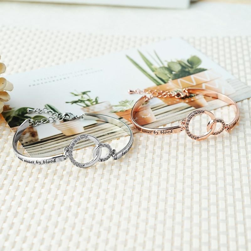 Charm Bracelets Simple Diamond Heart Bracelet Good Sisters With "Not Sister By Blood But Heart"Text E1PE
Charm Bracelets Simple Diamond Heart Bracelet Good Sisters With "Not Sister By Blood But Heart"Text E1PE