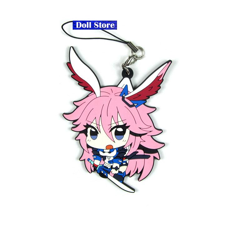 Keychains HOUKAI IMPACT 3 Original Japanese Anime Figure Rubber Silicone Sweet Smell Mobile Phone Charms/key Chain/strap D238