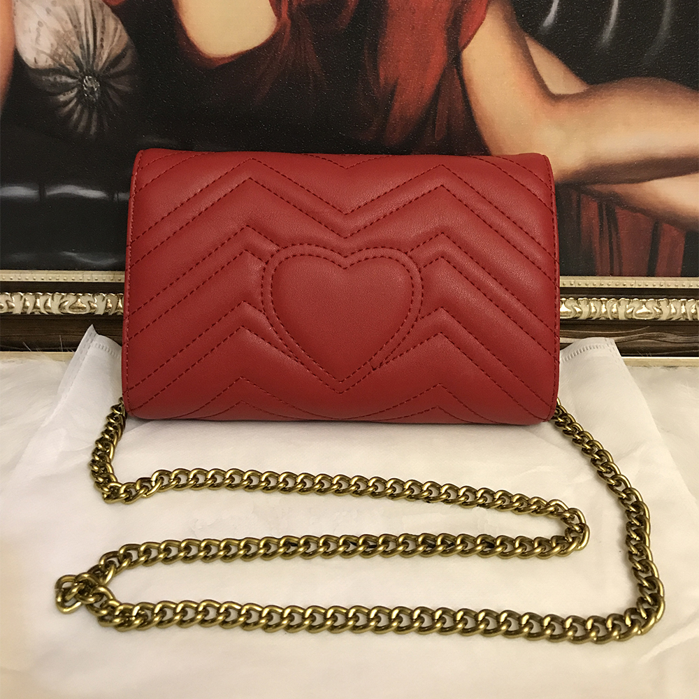 Marmont flap quilted chain crossbody shoulder bags women heart shaped designer bag purse wallet woman, Red
Marmont flap quilted chain crossbody shoulder bags women heart shaped designer bag purse wallet woman, Red